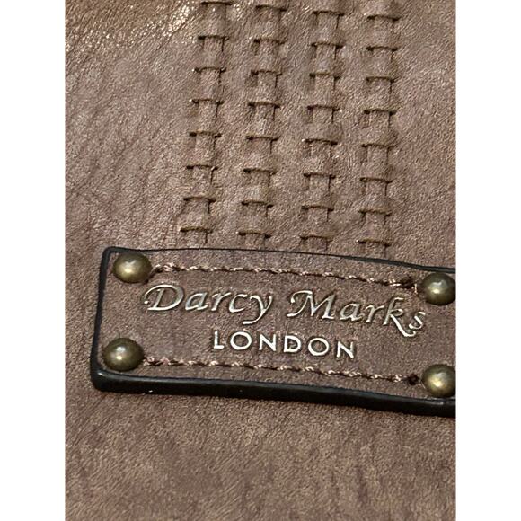 Darcy Marks London Coffee Taupe Brown Handbag Hobo Bag Bohemian Whymsical - Picture 2 of 16